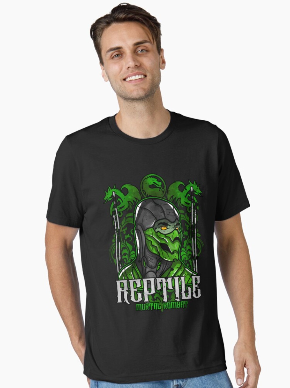 Retro Gaming Gamestop - Camiseta Estampada Retrô Mortal Kombat Reptile: