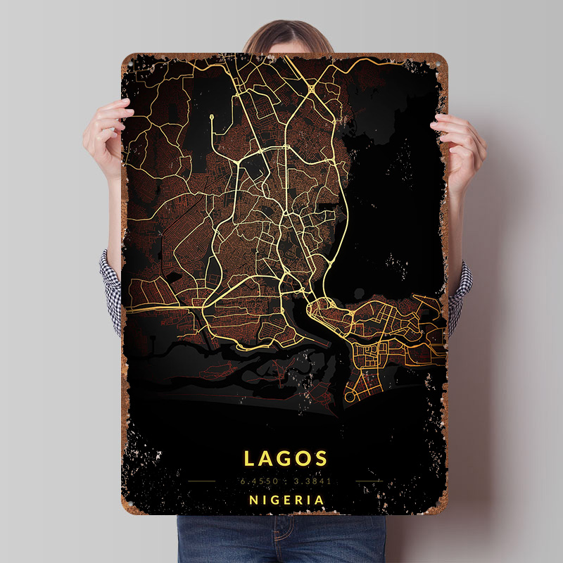 Retro Gaming Bar - Mapa da Cidade de Lagos em