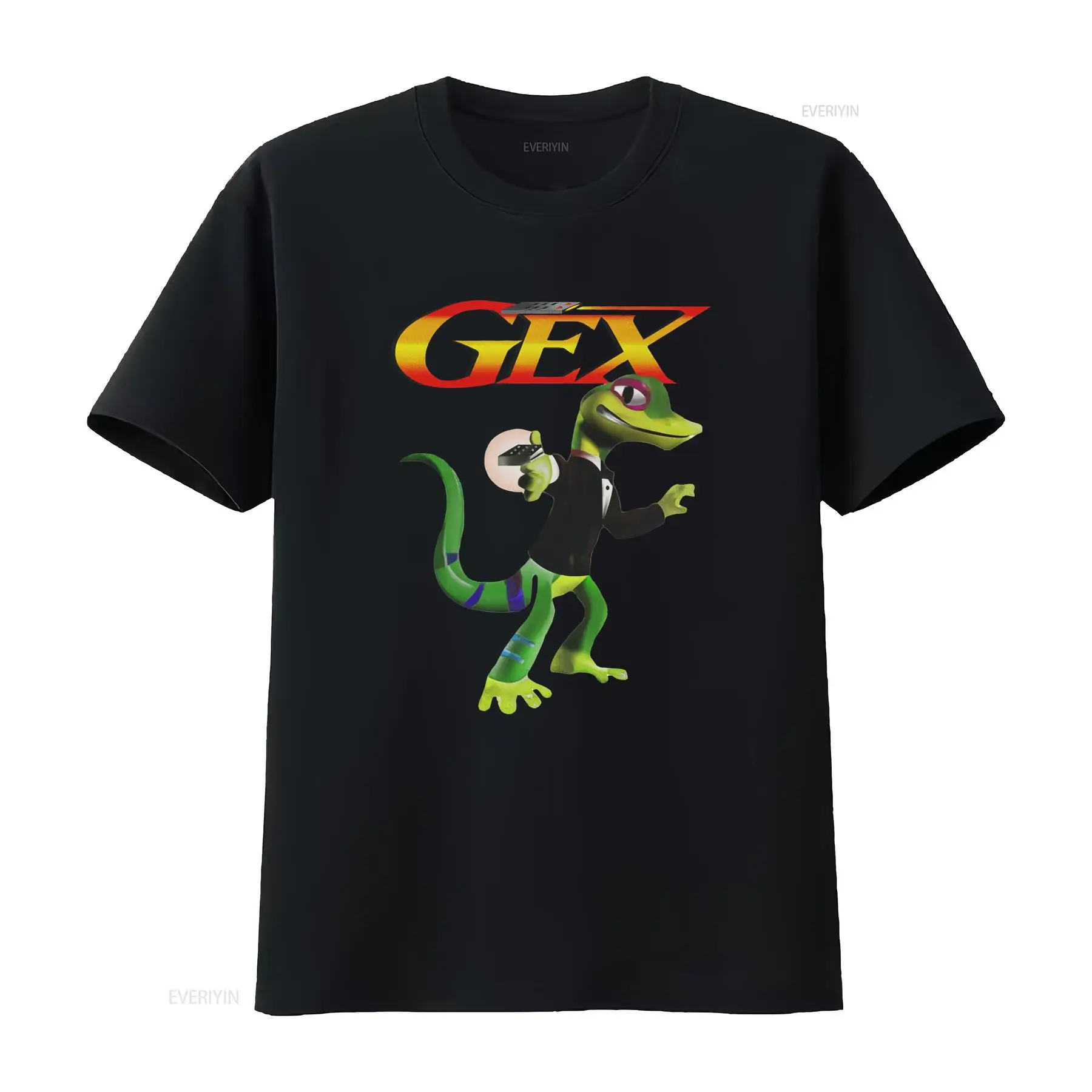 Retro Gaming Gamestop - Camiseta de Jogo Gecko Ps1 Clássica,