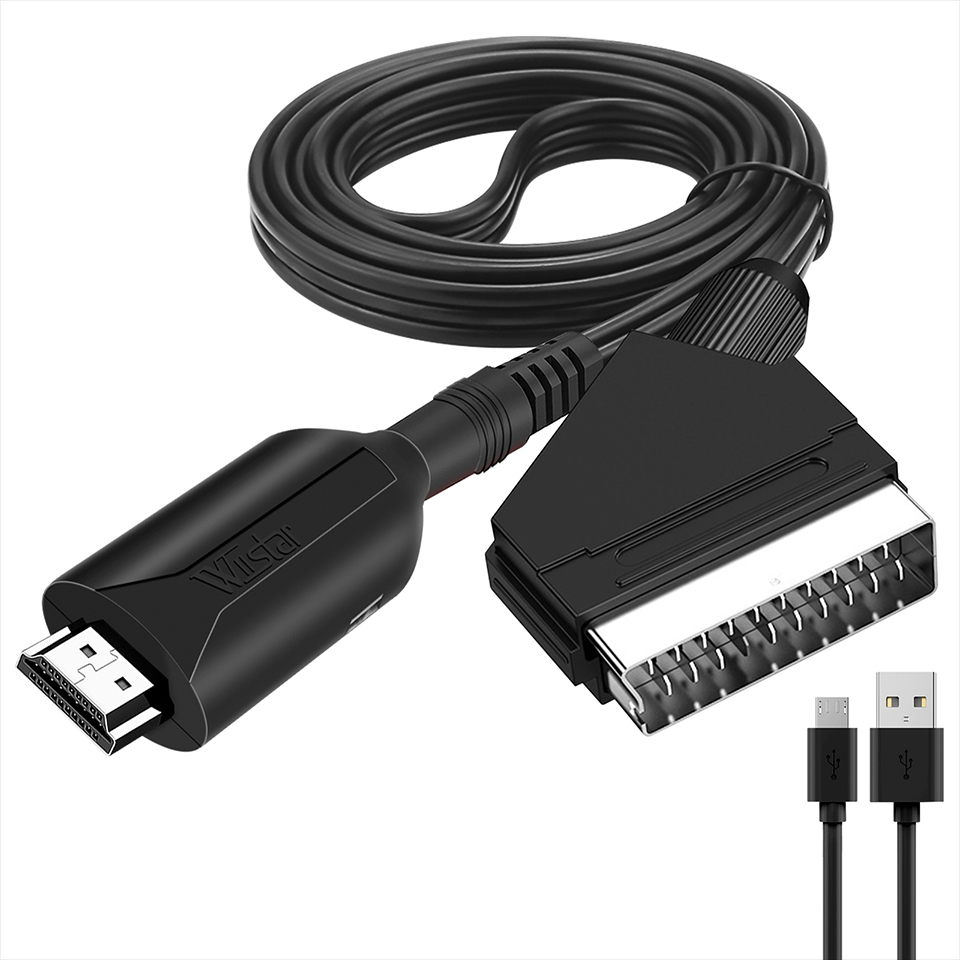 Scart To Hdmi - 1080p hdmi-compatível com scart vídeo áudio