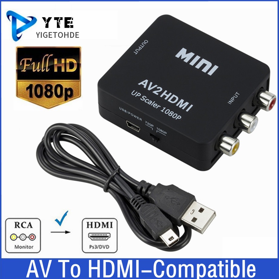 Composite Rca Cable - Rca av para hdmi-adaptador composto conversor