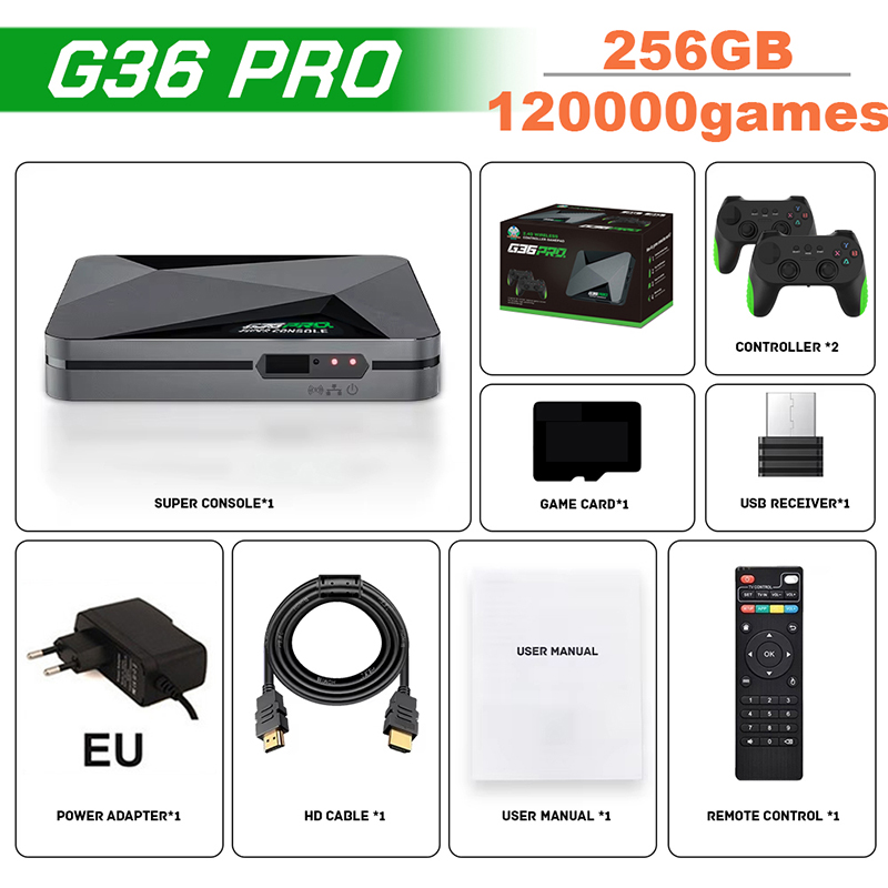 Retro Gaming Tv Box - Console de Jogos Super G36 Pro