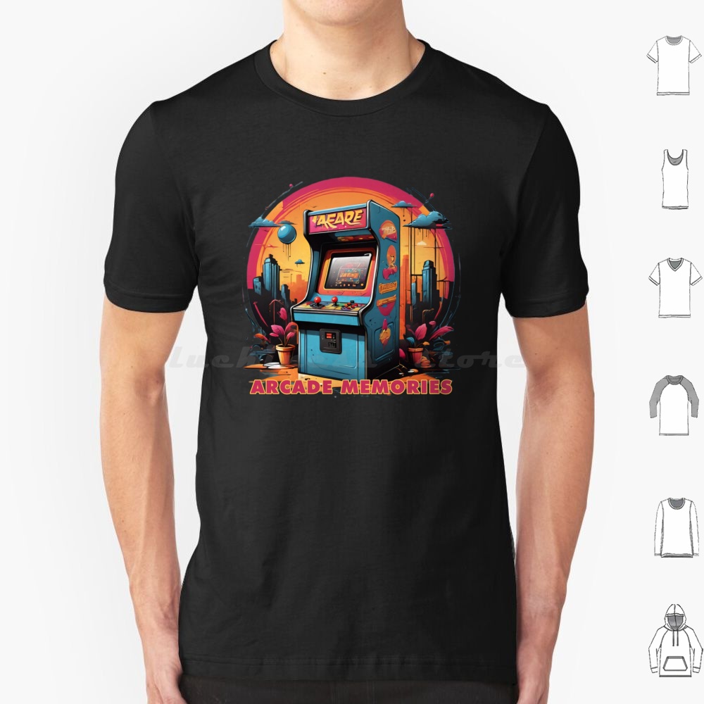 Retro Gaming Gamestop - Memórias de arcade-arcade t camisa de