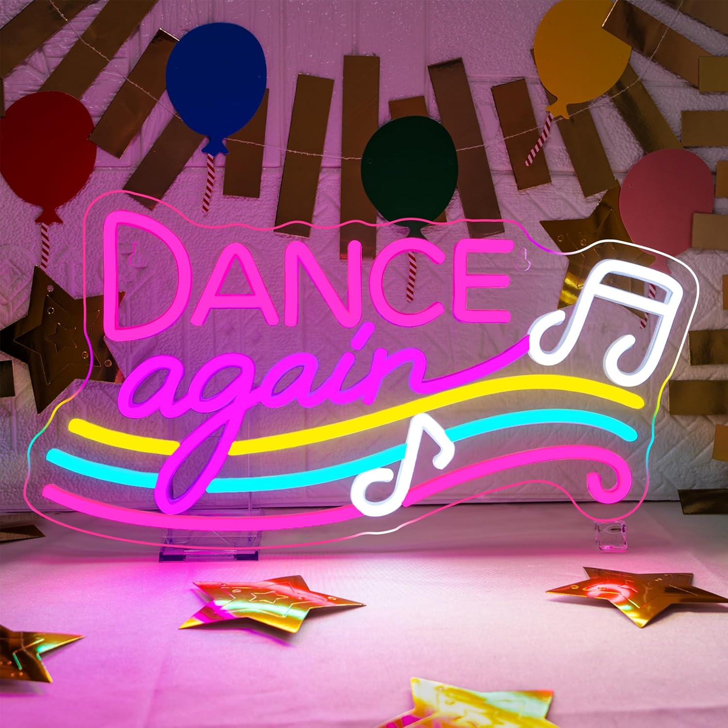 Retro Gaming Bar - Letreiro de Neon Dança com Alimentação