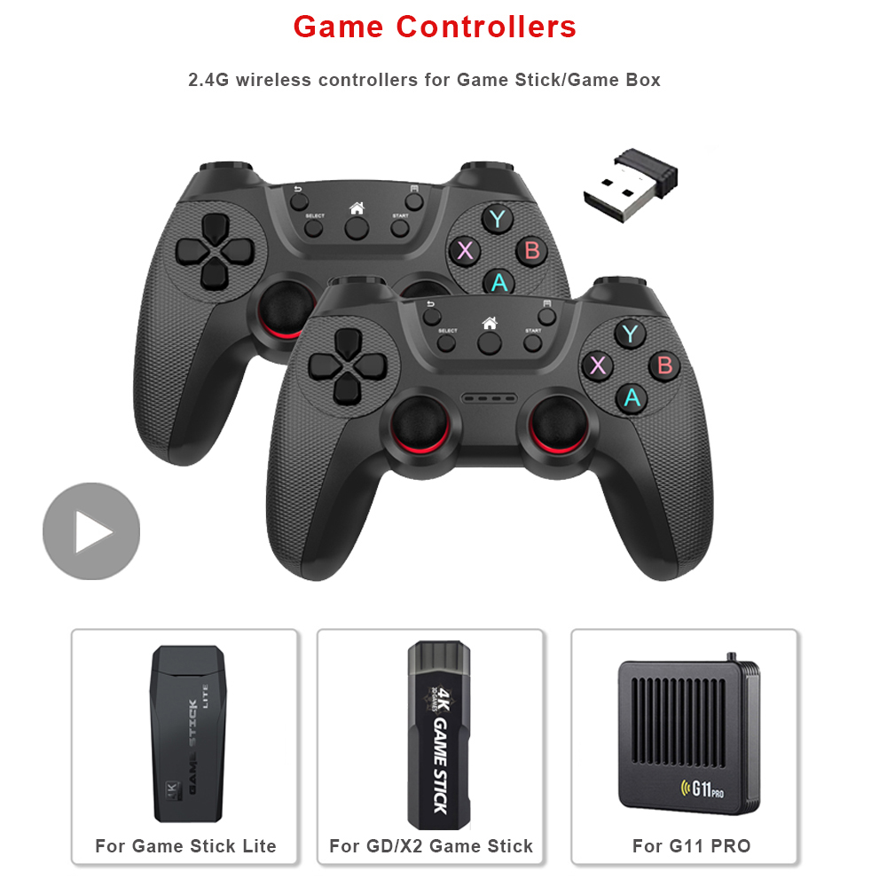 Retro Gaming Tv Box - Gamepad sem fio controle de jogos