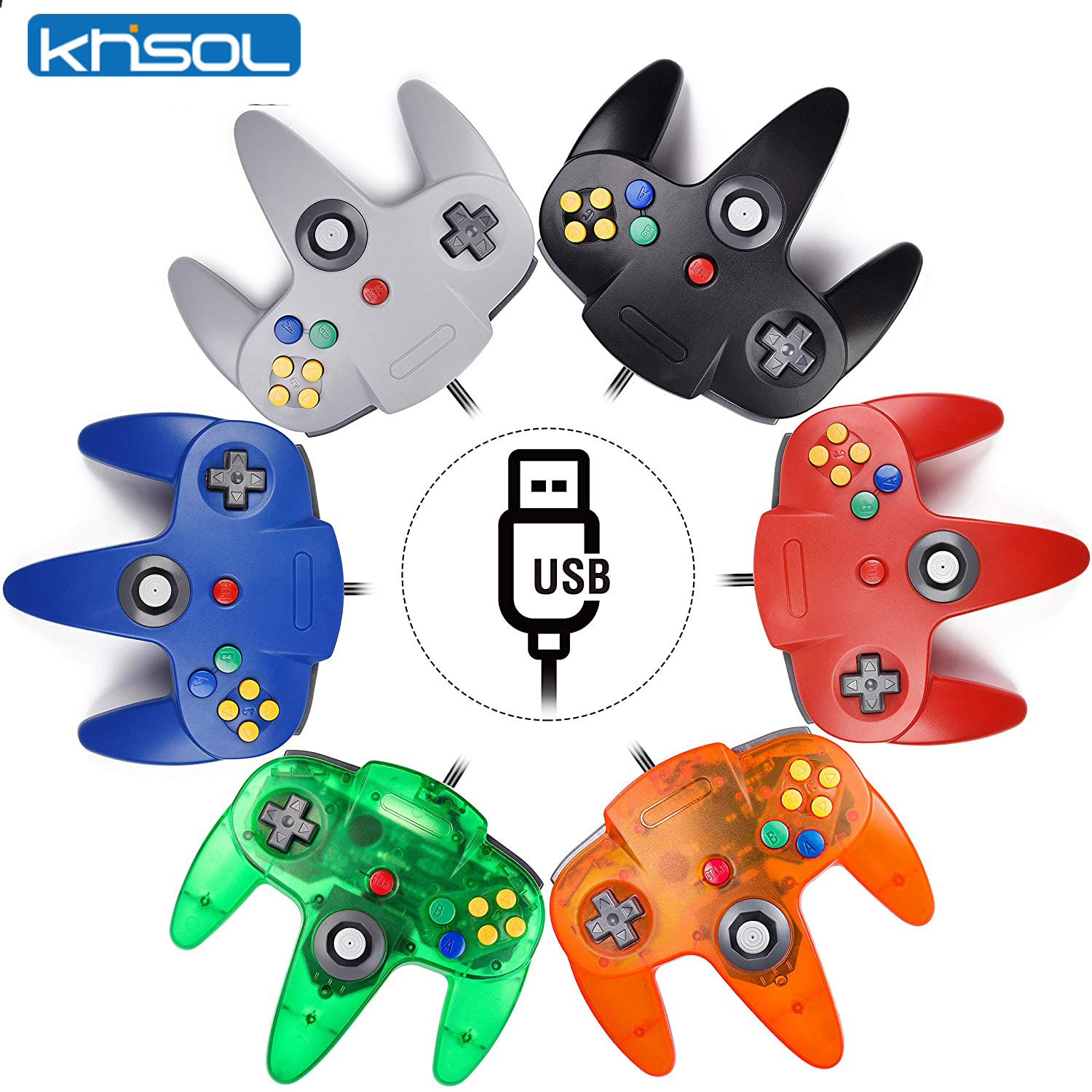 Retro Gaming Corps - N64 controlador clássico usb com fio