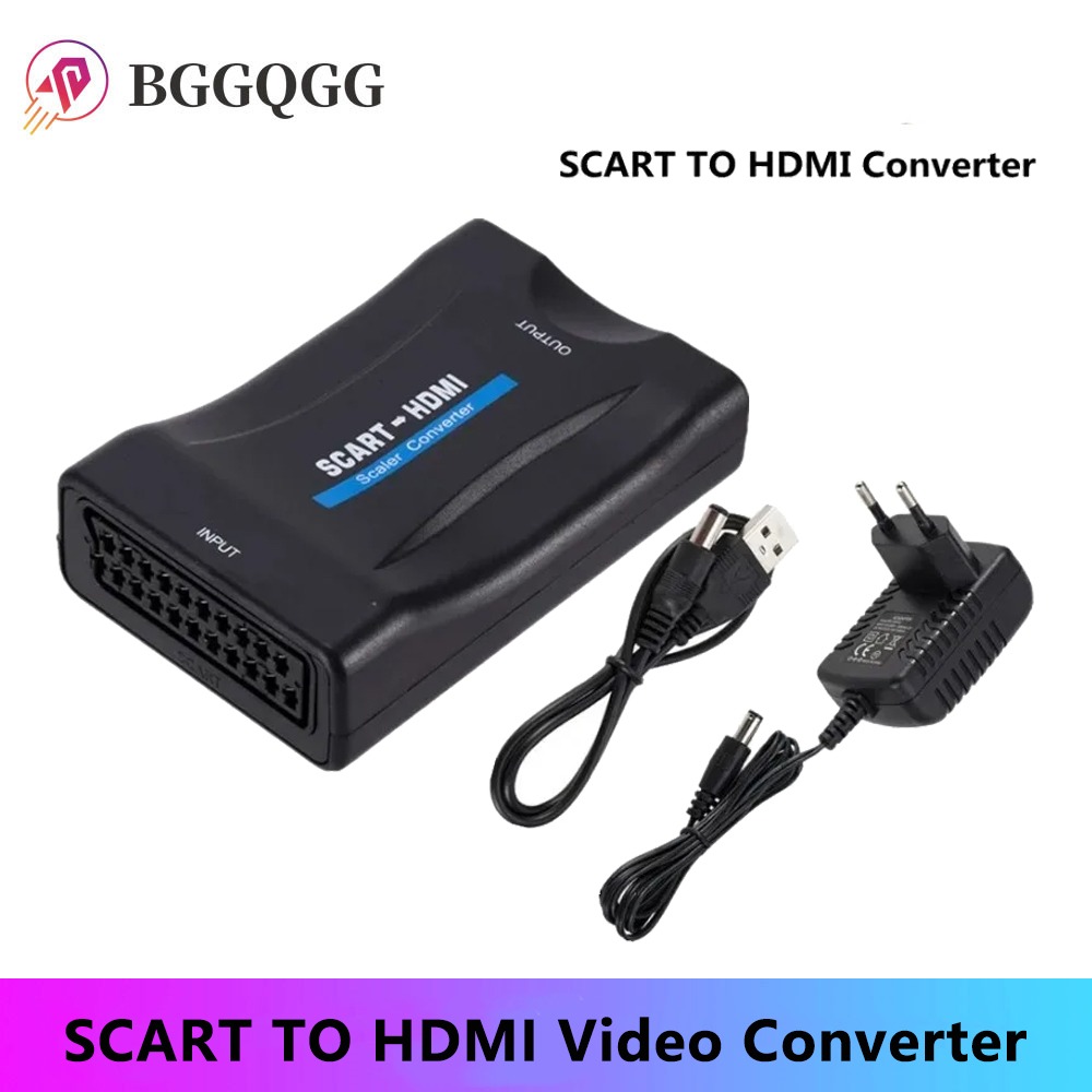 Scart To Hdmi - Bggqgg 1080p scart para hdmi-adaptador conversor