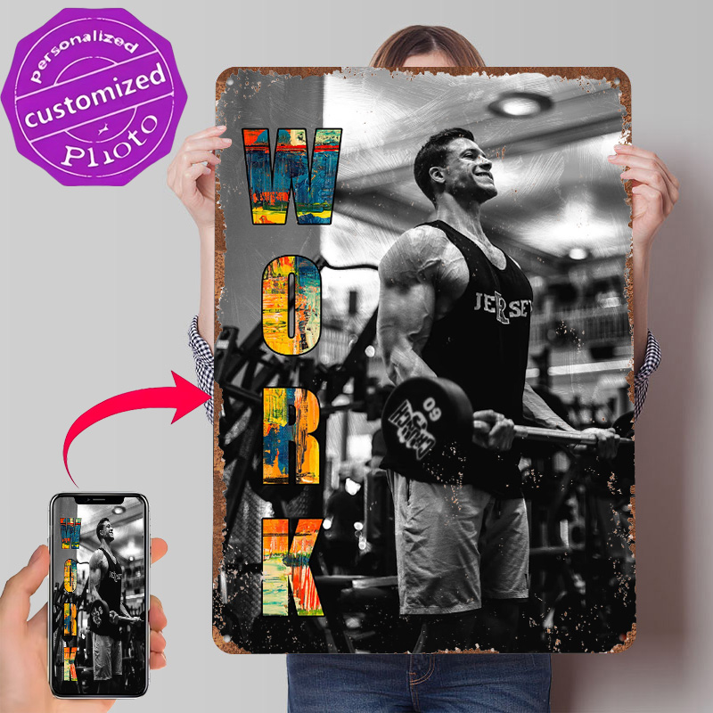 Retro Gaming Bar - Pôster de Metal Personalizado para Academia,