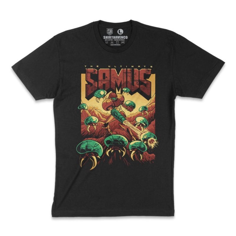 Retro Gaming Gamestop - 00012760 # Camiseta A-Samus Aran Metroid