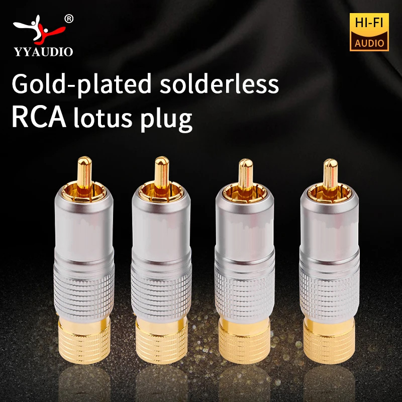 Composite Rca Cable - 4 pçs alta fidelidade 24k banhado