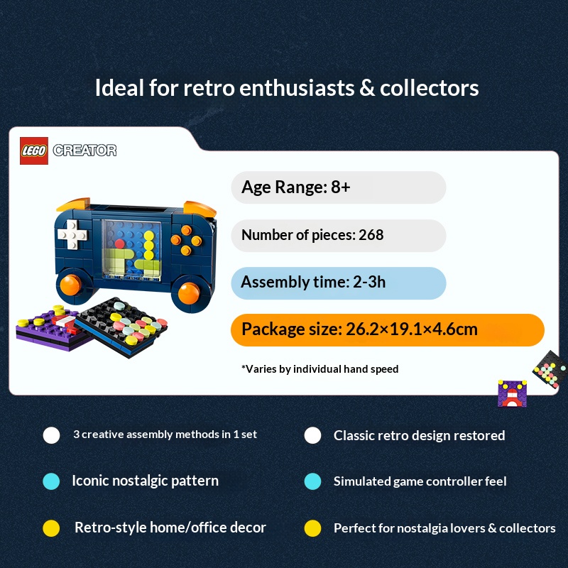 LEGO Creator 3 em 1 Blocos de  - Retro Gaming Table avaliação e preço