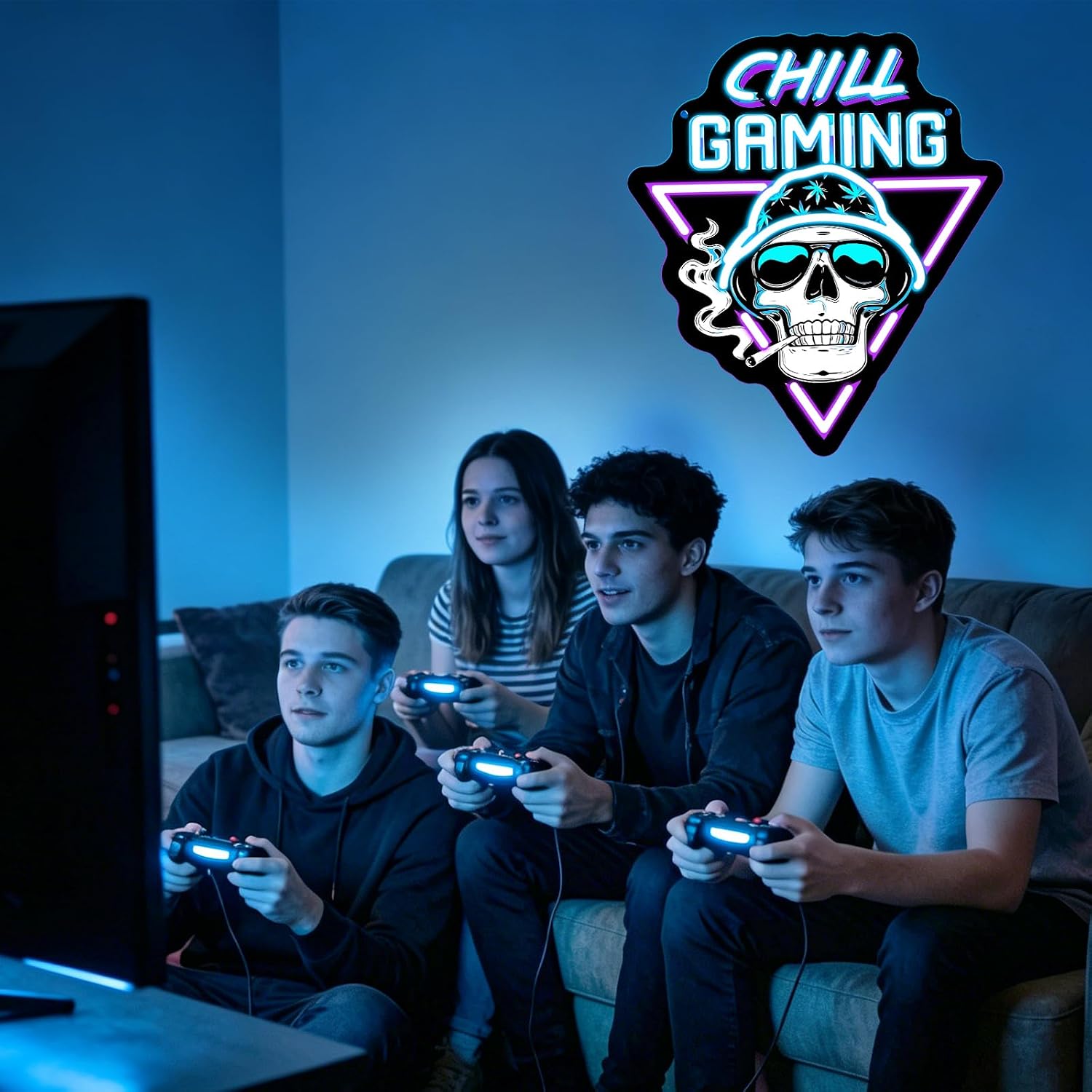    Letreiro Neon LED Caveira  - Retro Gaming Bar avaliação e preço