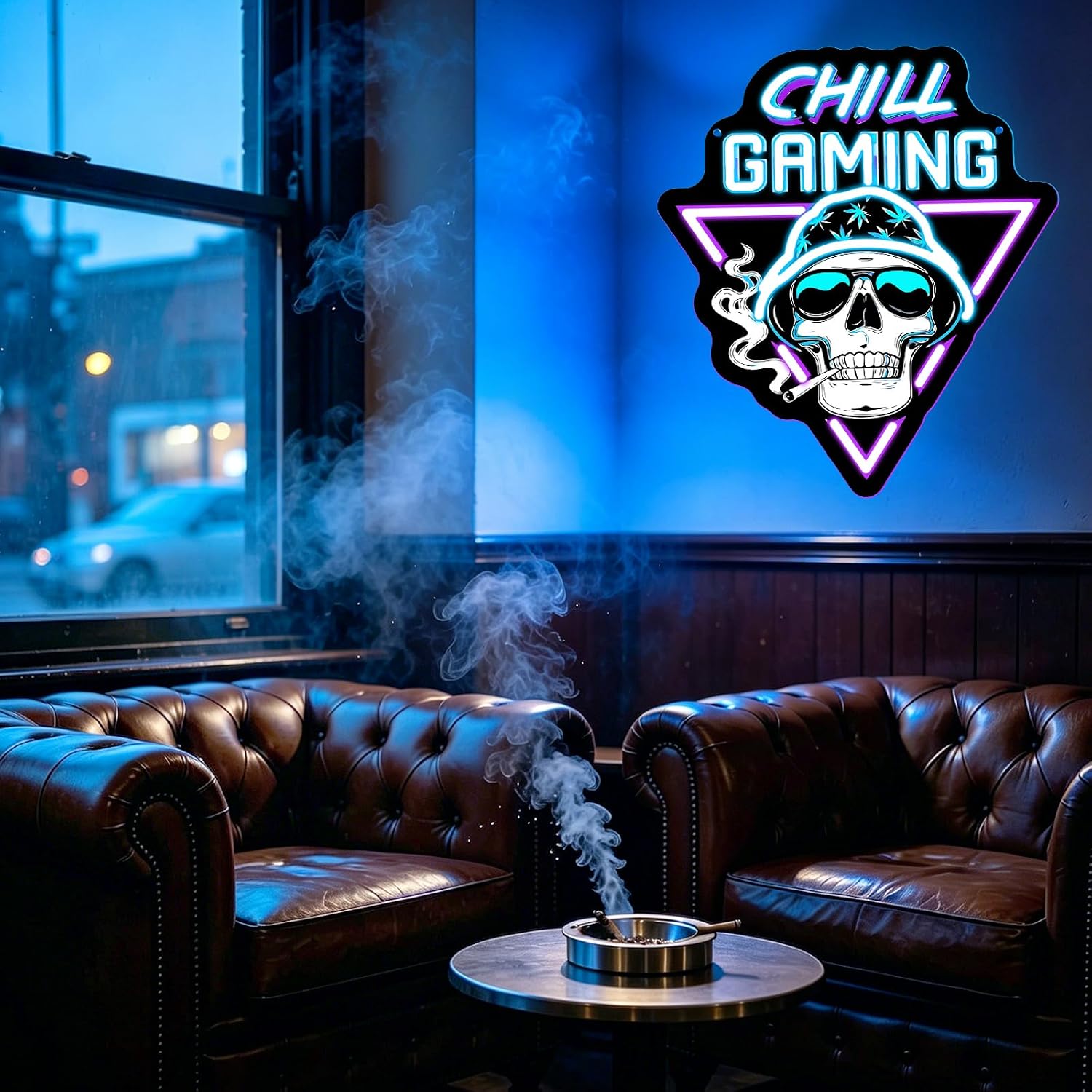    Letreiro Neon LED Caveira  - Retro Gaming Bar avaliação e preço
