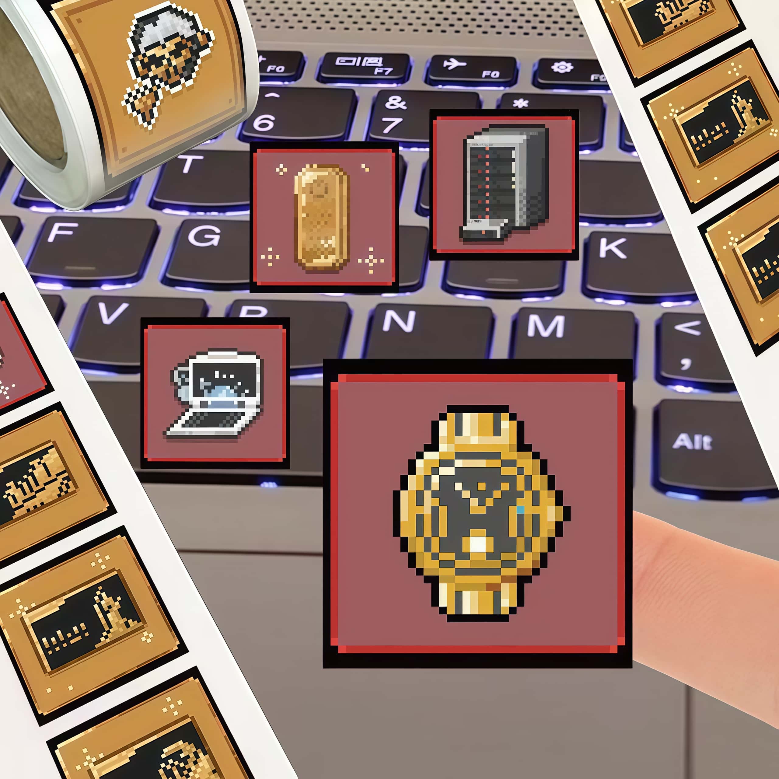 Rolo de Adesivos Pixel Delta G - Retro Gaming Bar avaliação e preço