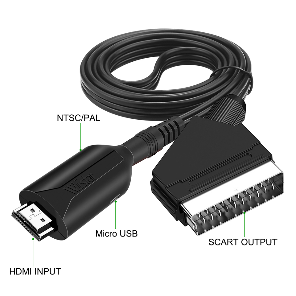 1080p hdmi-compatível com scar - Scart To Hdmi avaliação e preço