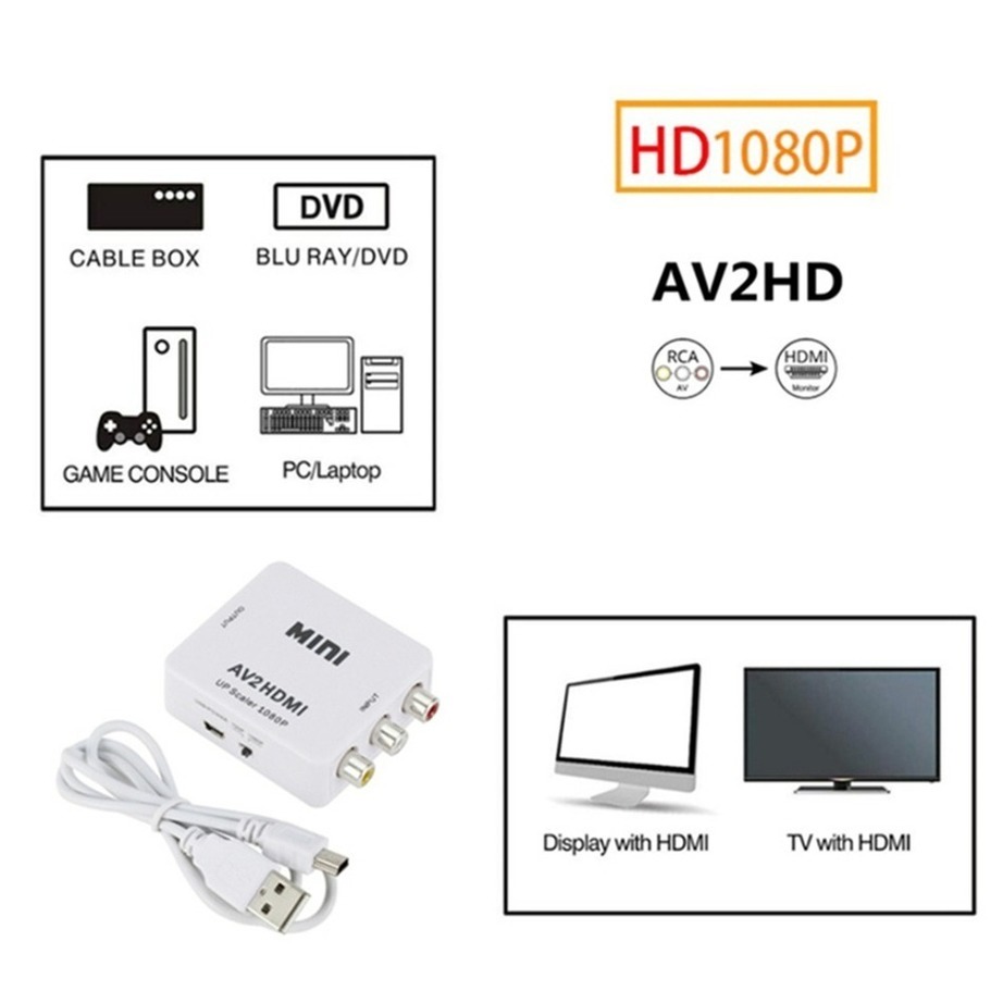 Rca av para hdmi-adaptador com - Composite Rca Cable avaliação e preço