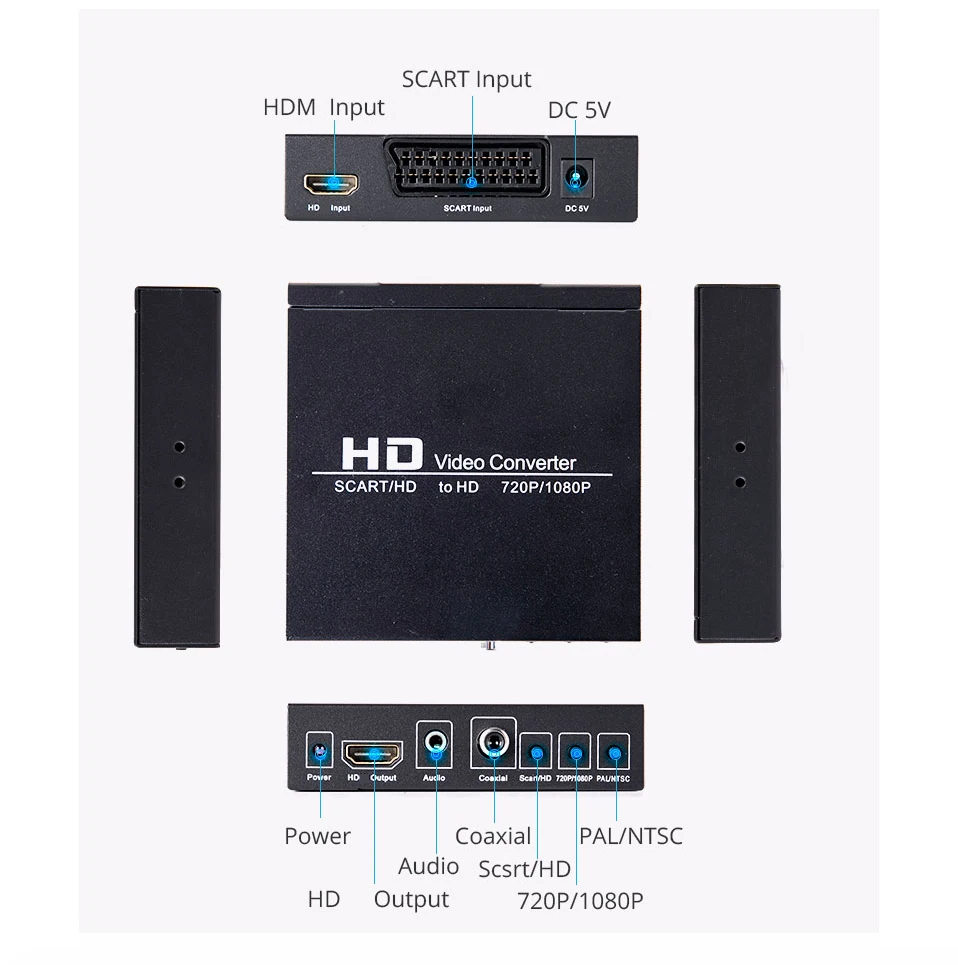 Conversor de Vídeo SCART HDMI  - Scart To Hdmi avaliação e preço