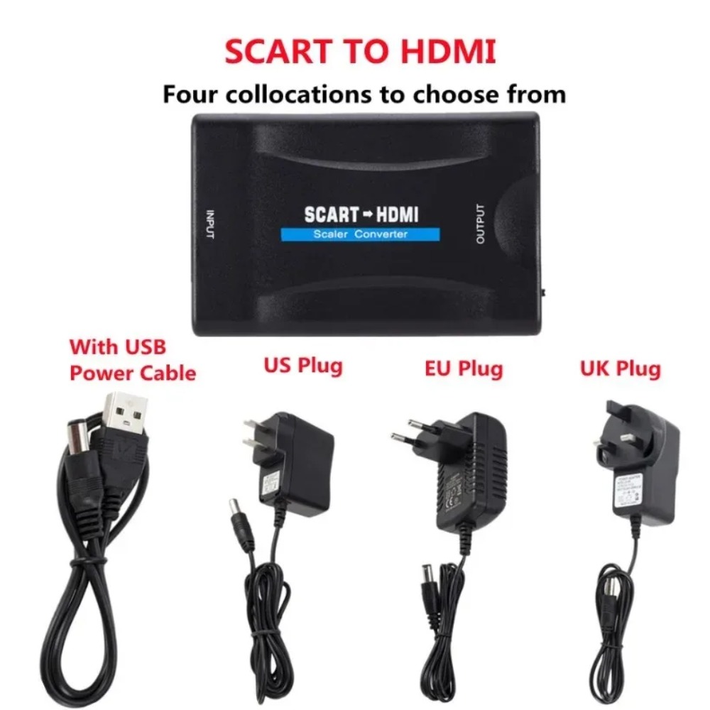 Bggqgg 1080p scart para hdmi-a - Scart To Hdmi avaliação e preço